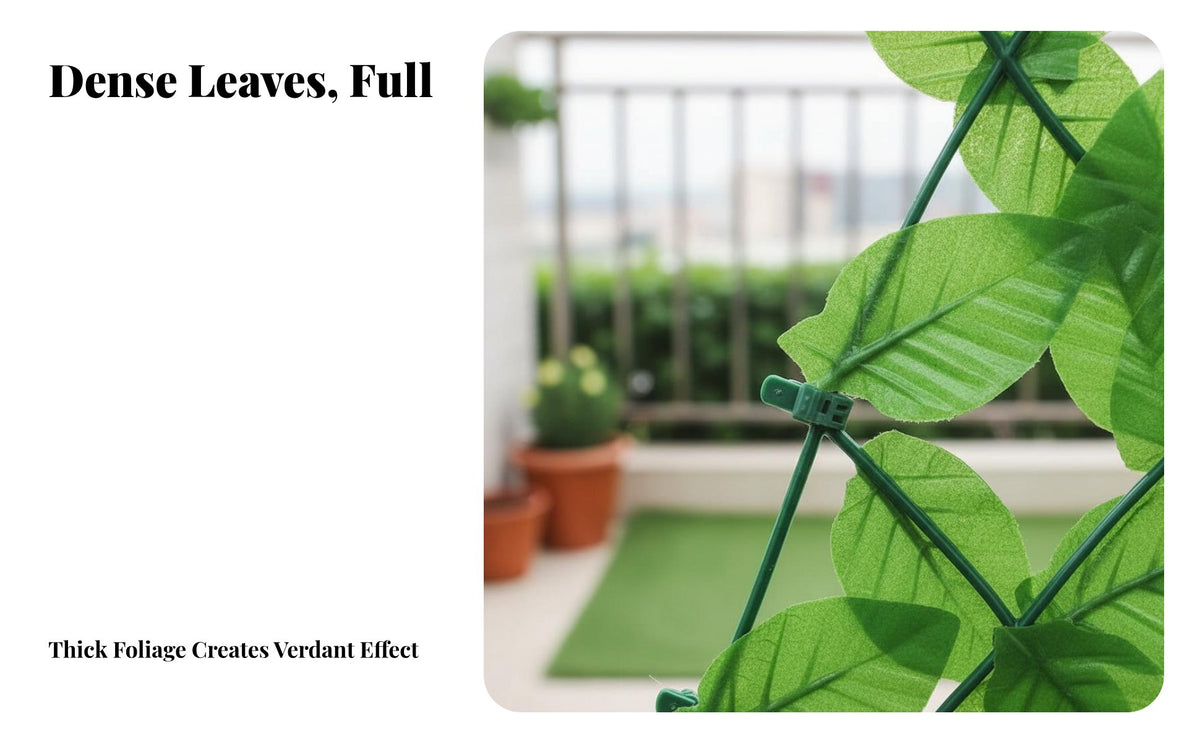 Artificial Ivy Fence Roll Realistic Look Faux Ivy Privacy Fence Easy to Install Fake Leaf Privacy Hedge for Balcony, Patio