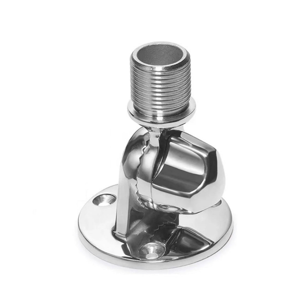 Marine Antenna Mount 316 Stainless Steel Antenna Base with Ratchet Polished Ratchet Mount for Boats