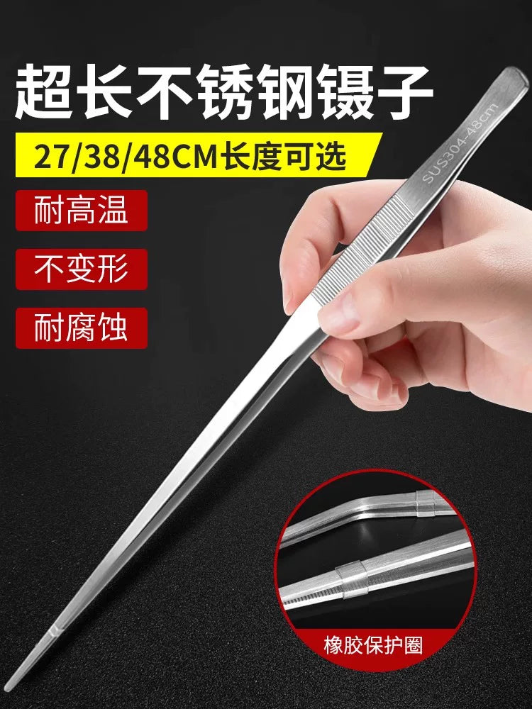 Stainless Steel Extra Long Tweezers for Aquarium and Terrarium Maintenance