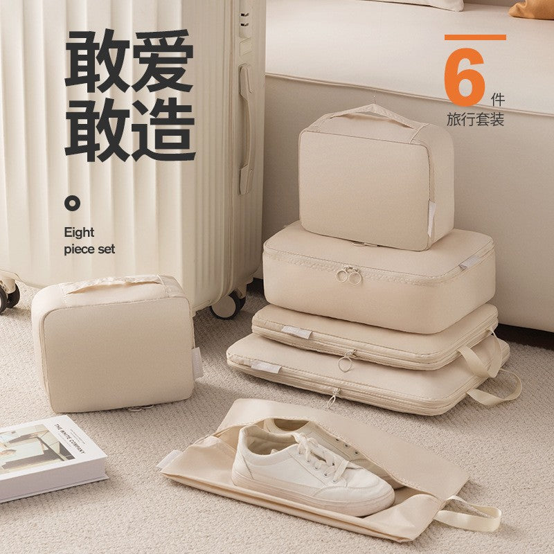 Travel Storage Bags for Clothes, Compression Packing Cubes for Luggage, Portable Organizer Set for Travel and Business Trips
