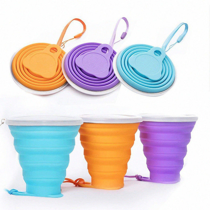 Creative Collapsible Silicone Travel Cup - Portable Retractable Mouthwash Mug for Outdoor & Business Trips