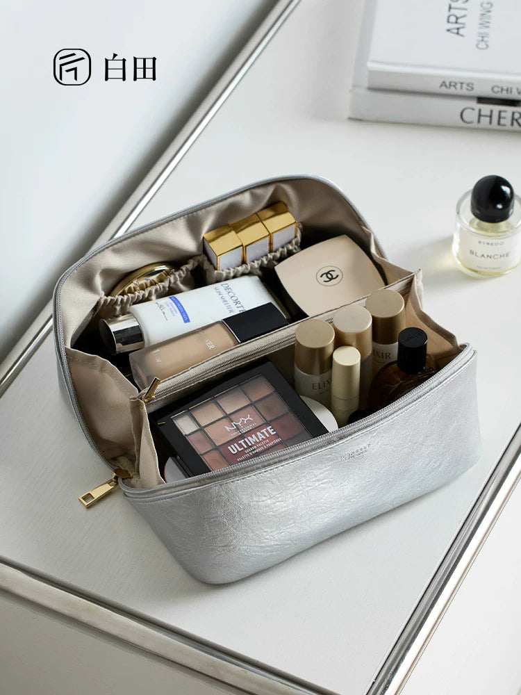 Portable Large Capacity Cosmetic Bag for Travel and Daily Use