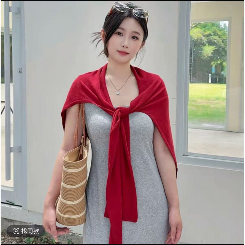 Women's Cooling T-Shape Shoulder Shawl for Outdoor, Commute, and Air-Conditioned Rooms