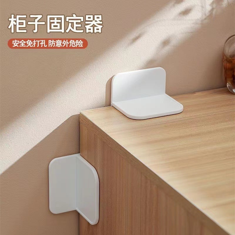 No-Drill Anti-Tip Furniture Straps for Cabinets, Shoe Racks, Wardrobes - Child Safety Wall Anchor