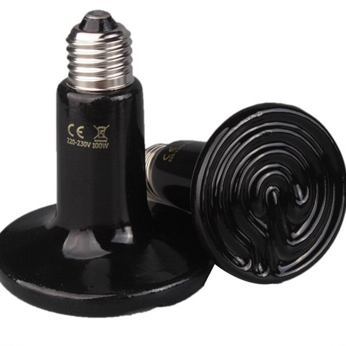 Ceramic Infrared Heat Emitter for Reptiles and Birds, No Light, Pet Brooder Heater