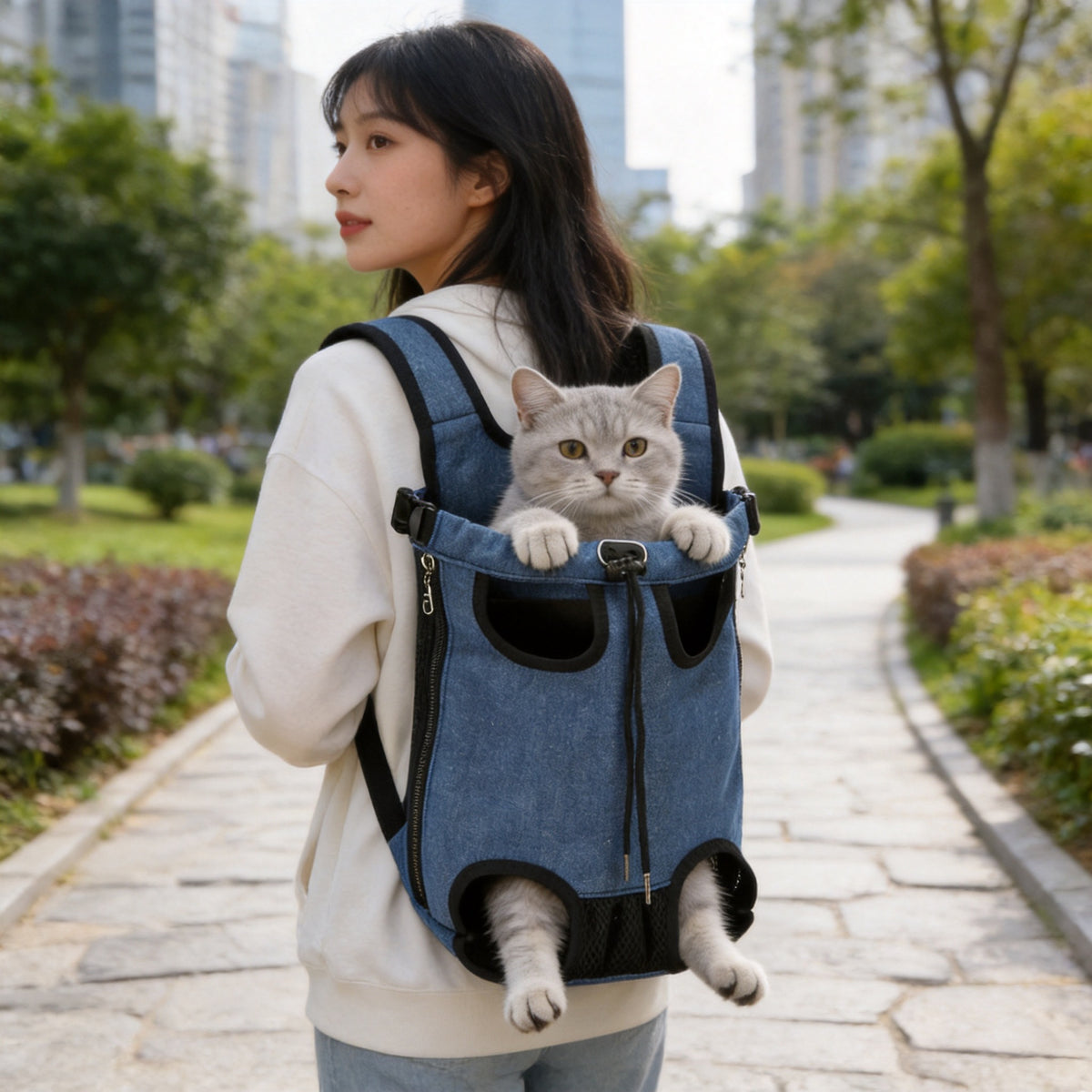 Pet Carrier Backpack for Cats and Small Dogs - Portable Travel Bag for Outdoor Use