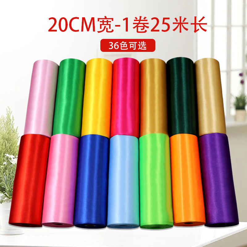 20cm Wide Satin Polyester Ribbon for Car Dealerships, Christmas, and Event Decor