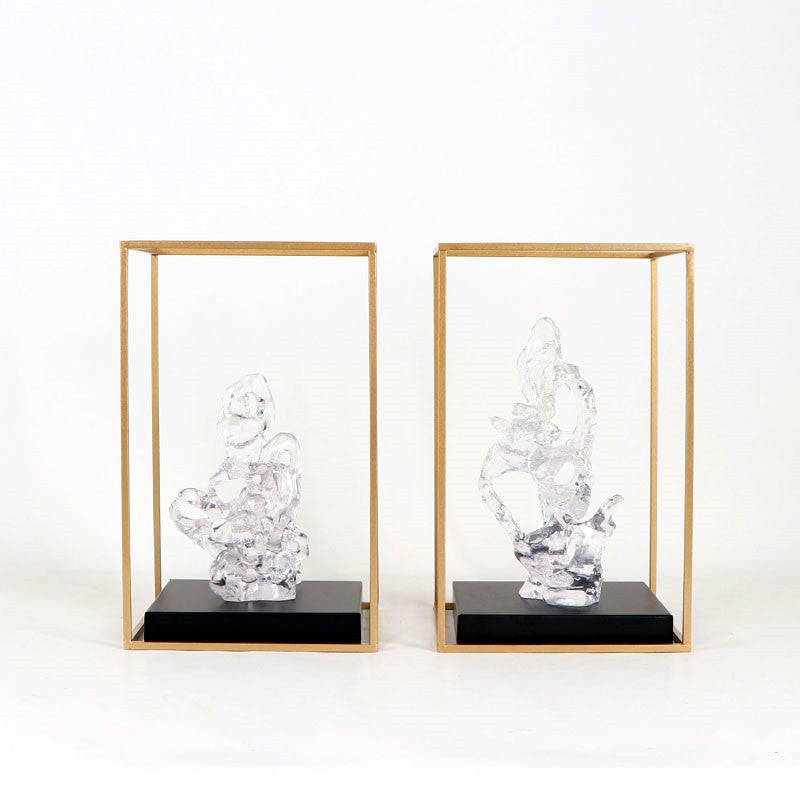 New Chinese Style Resin Taihu Stone Sculpture Ornament for Living Room and Display