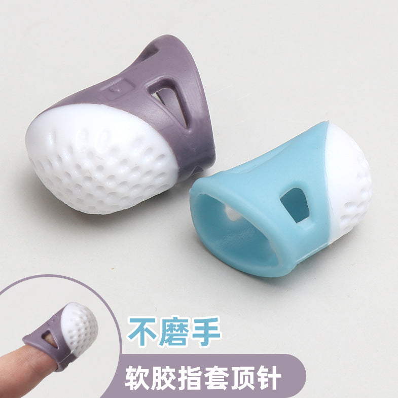 Silicone Thimble for Cross Stitch and Sewing, Anti-Puncture Finger Protector
