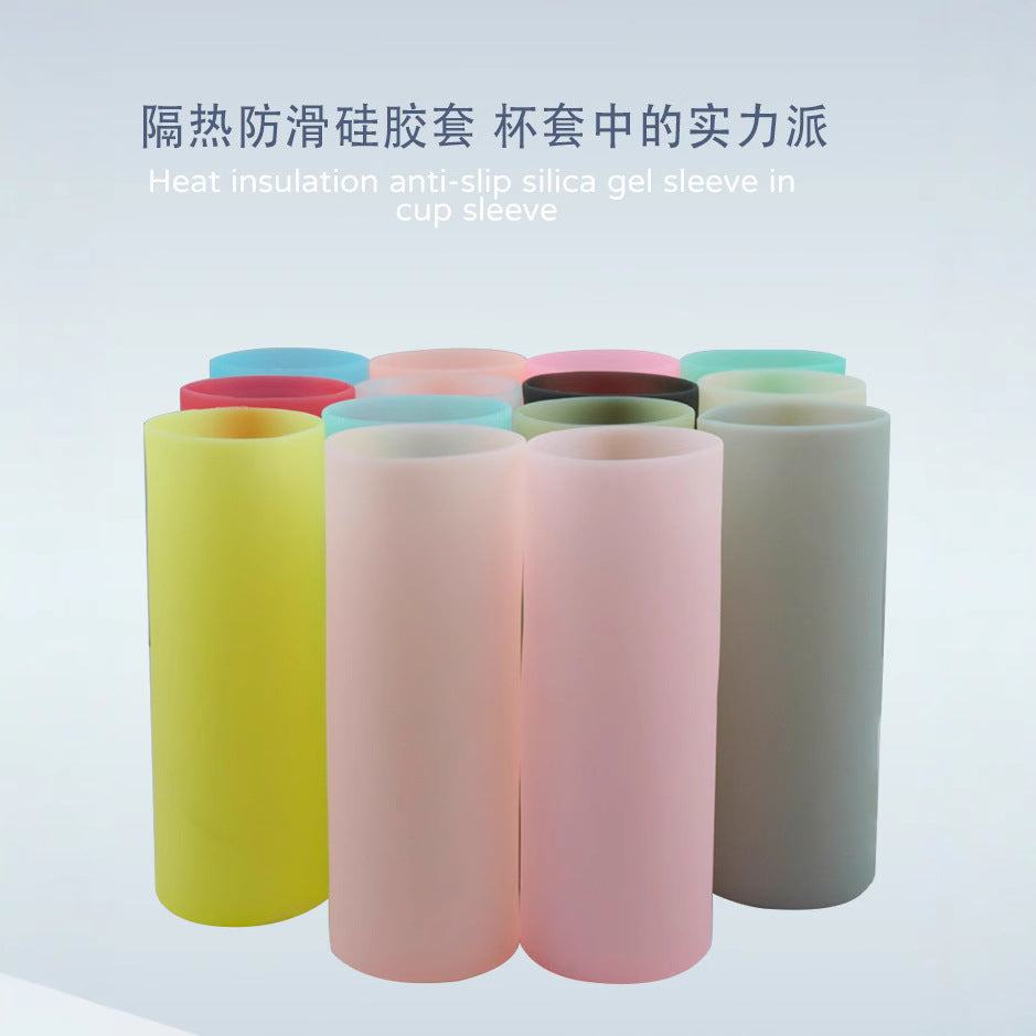 Silicone Anti-Scald Anti-Slip Glass Bottle Sleeve for Tumblers and Mugs
