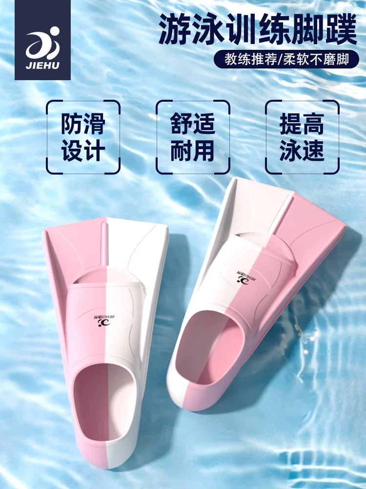 Professional Swimming Fins for Kids and Adults - Short Flippers for Freestyle, Butterfly, and Dive Training