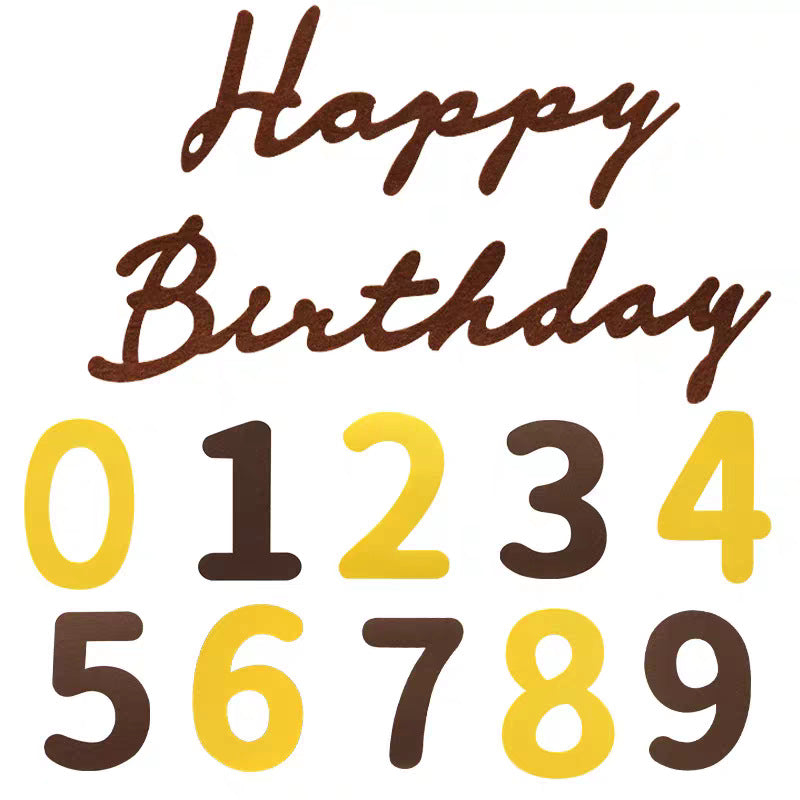 Boho Woodland Birthday Party Decor Set with Number Wall Stickers