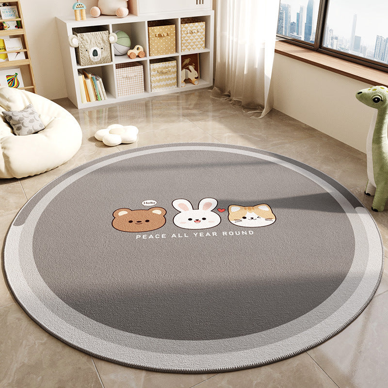 Round Area Rug for Office Chair Living Room Bedroom Nursery