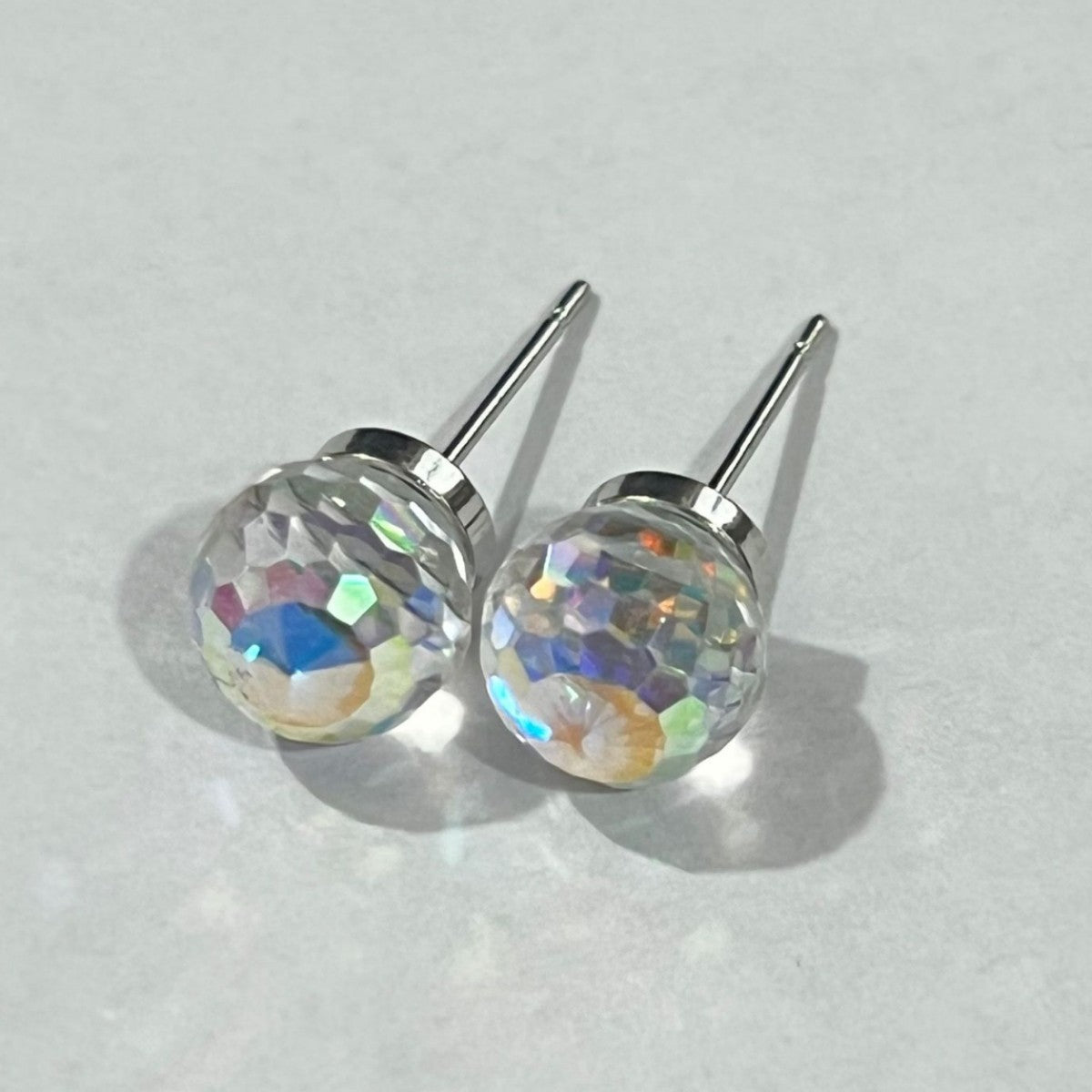 Unisex Colorful Crystal Earth Ball Stud Earrings