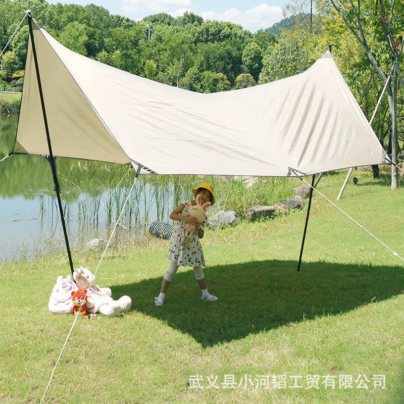 Outdoor Camping Hexagonal Tarp Tent Sunshade Rainproof UV Protection