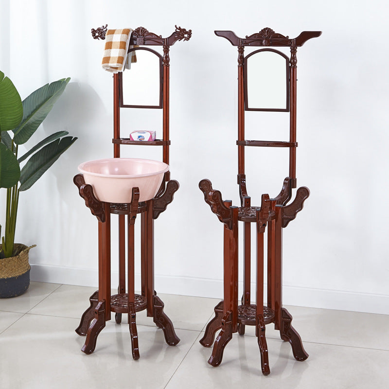 Freestanding Wash Basin Stand with Mirror for Home and Rural Use