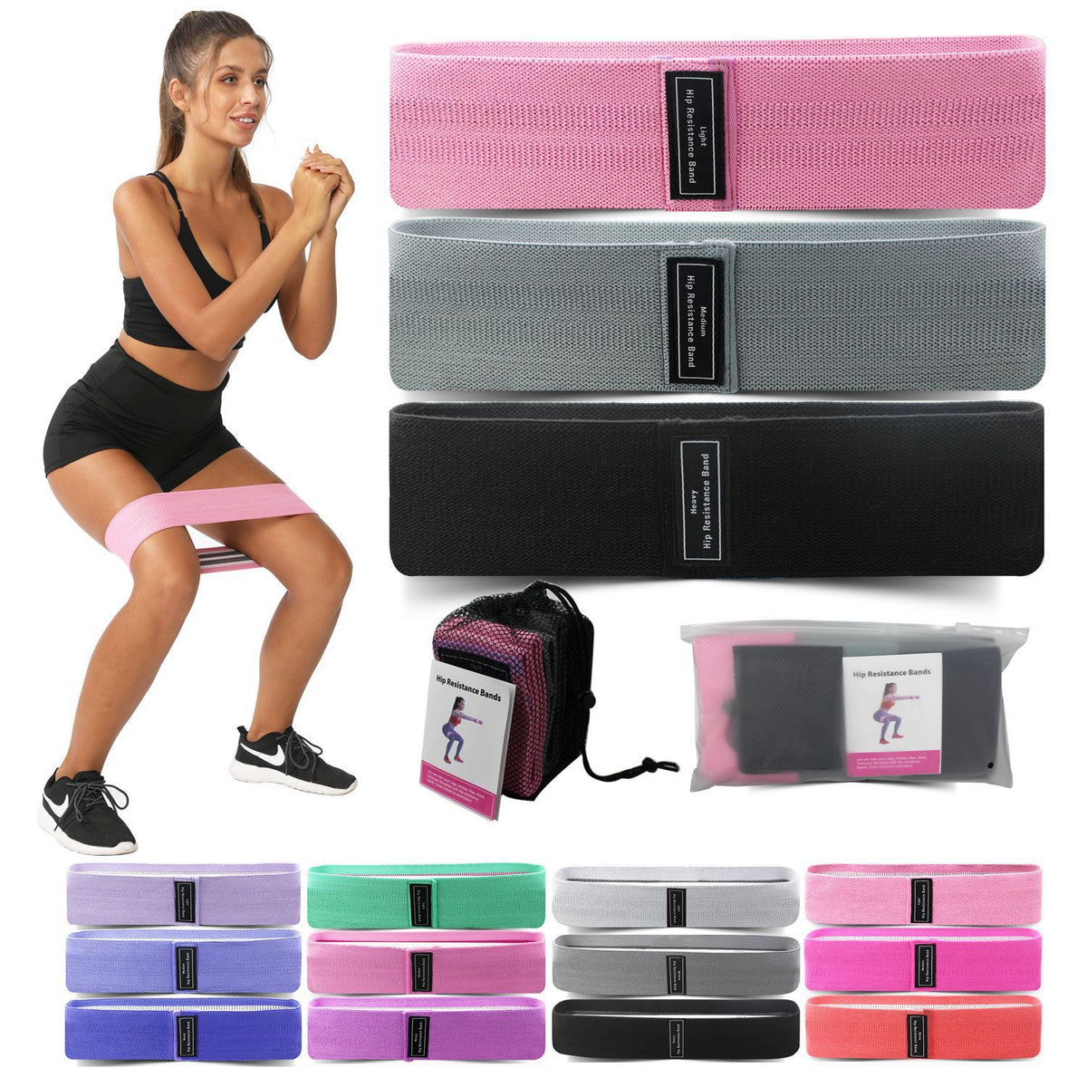 Resistance Bands for Glute and Leg Training, Hip Circle Exercise Bands for Yoga and Fitness