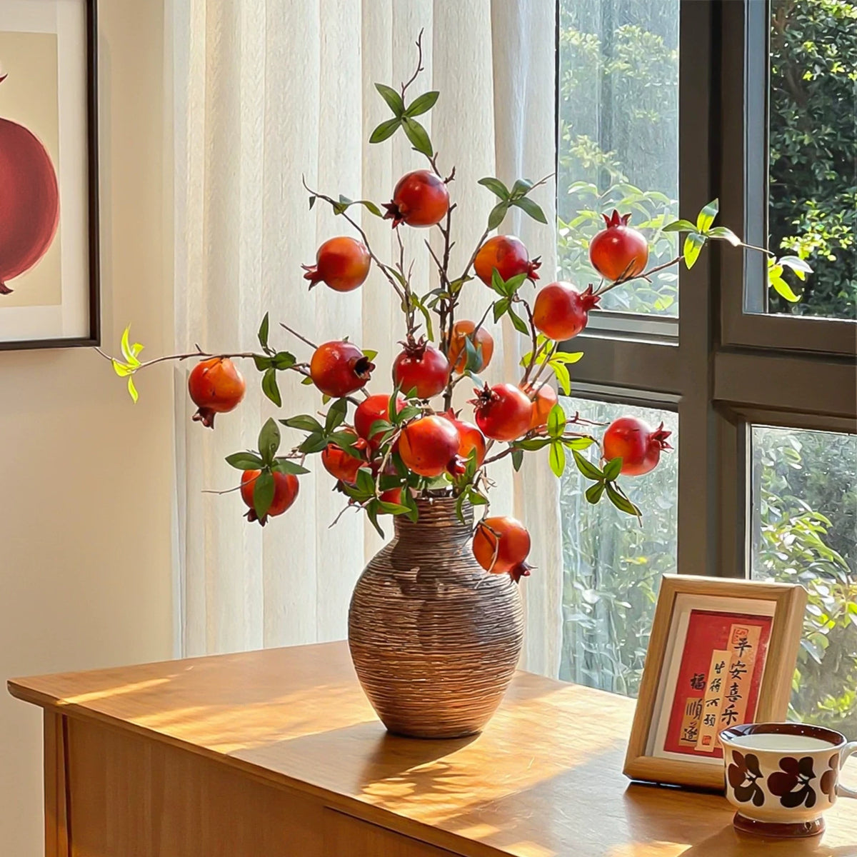 Jingdezhen Ceramic Vase Retro Wabi-Sabi Creative Flower Arrangement for Living Room Dining Table Decor
