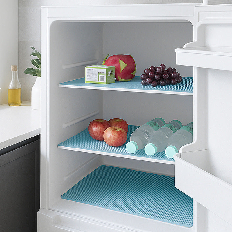 Washable Silicone Cabinet Drawer Liner, Non-Slip Refrigerator Shelf Mat, Mildew-Proof Layer Protector