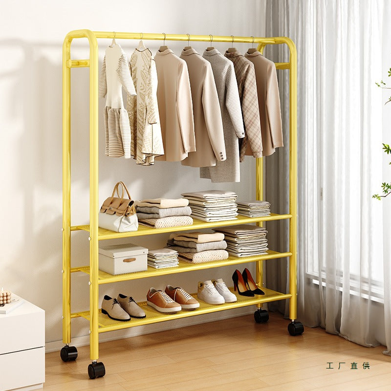 Multi-tier Entryway Shoe Rack and Coat Stand with Storage Shelves