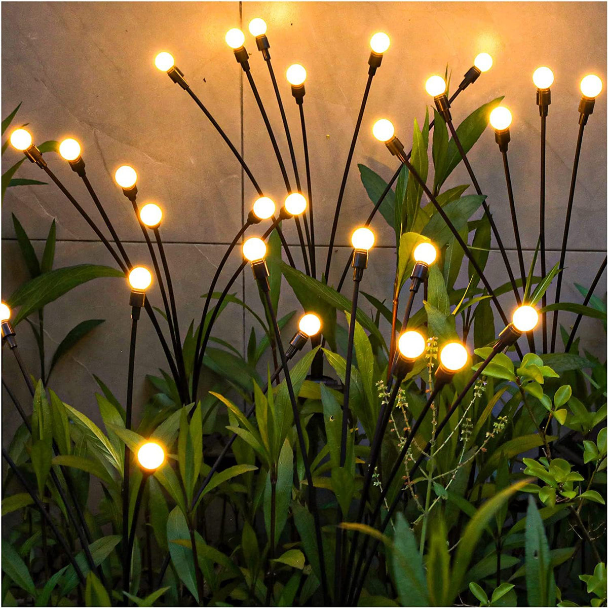 Solar Powered Firefly Garden Lights - LED Swaying Landscape Decoration for Yard & Patio