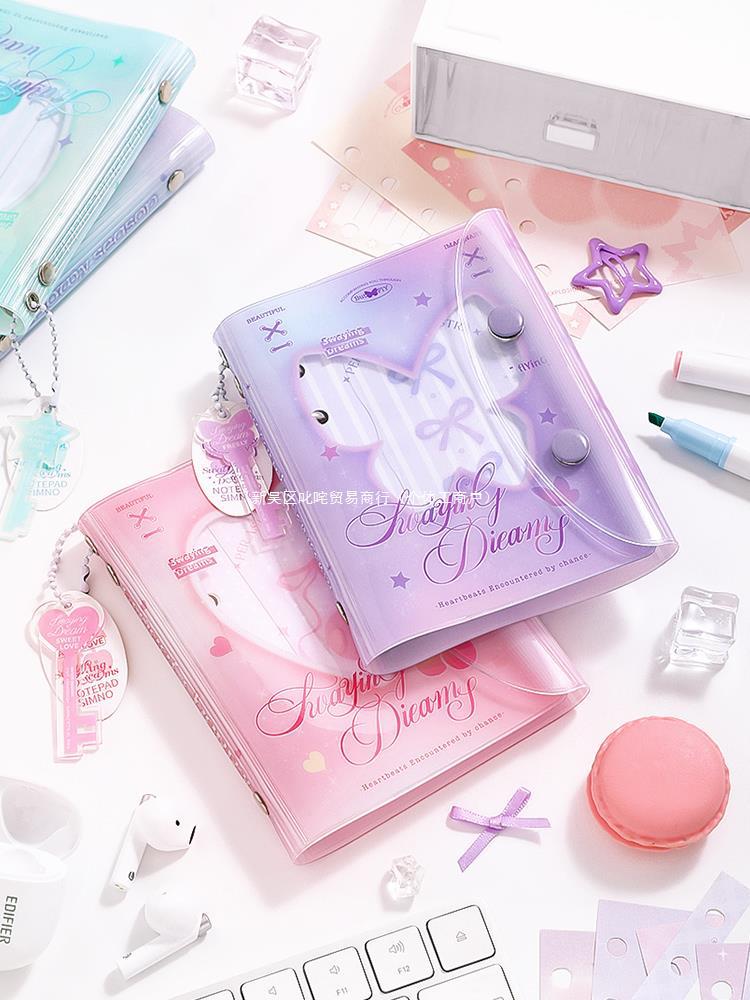 M5 Dreamy Realm Loose-Leaf Notebook 2024 - Grid & Blank Pages for Girls