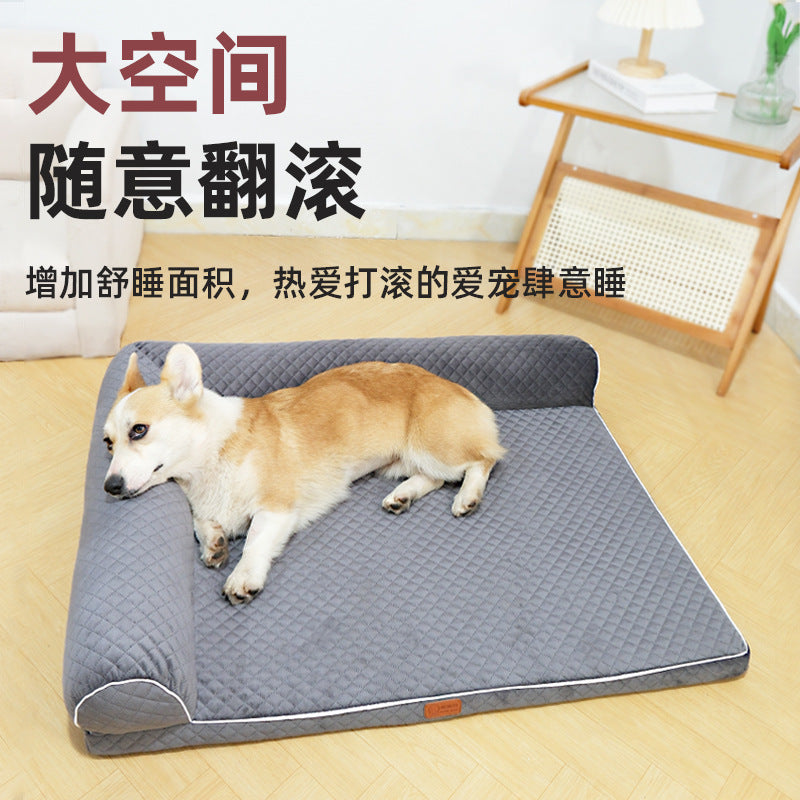 Waterproof Pet Sofa Bed with Removable Washable Mat for Dogs and Cats