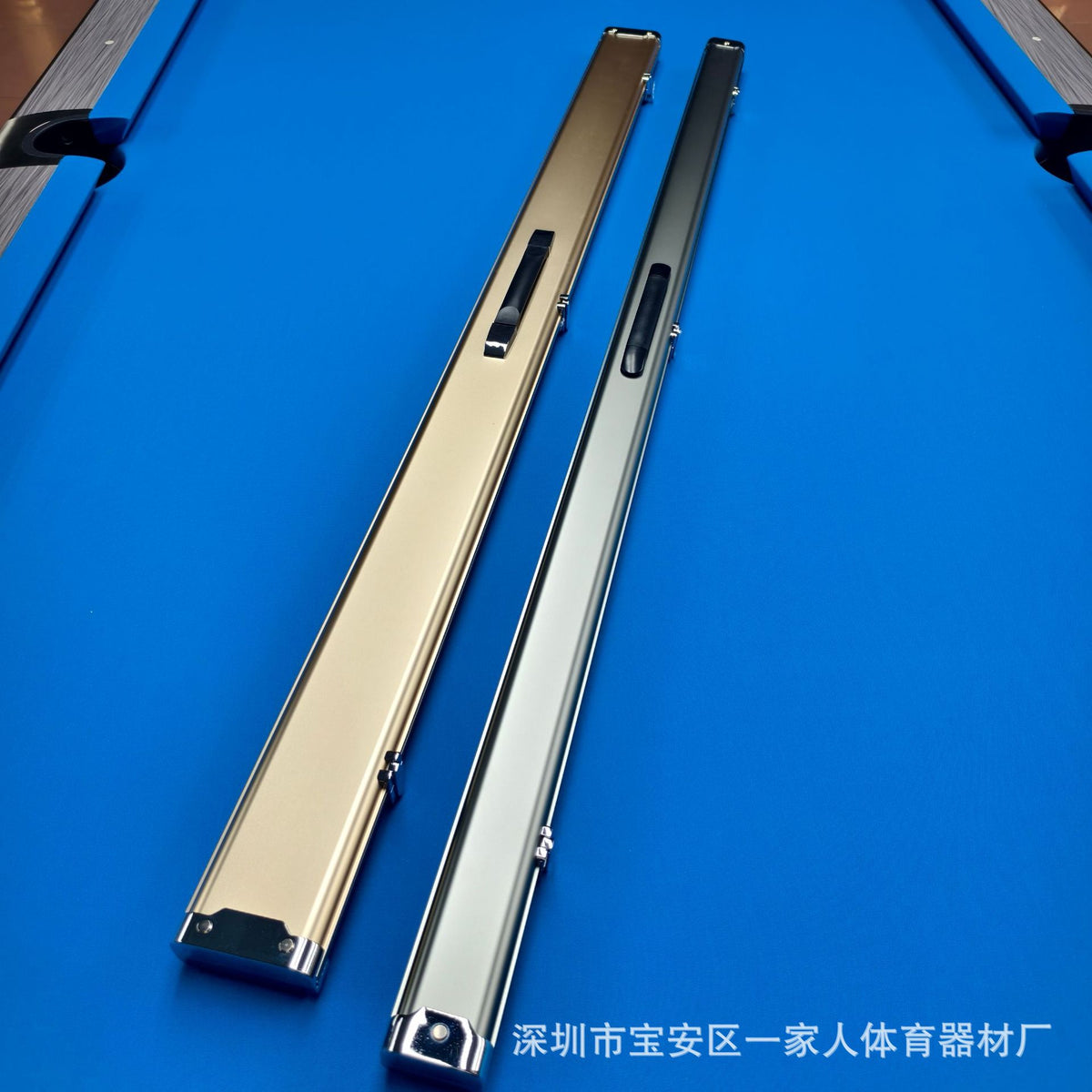 New Three-Slot Billiard Cue Aluminum Alloy Case for Jump/Break Cues, Waterproof and Wear-Resistant