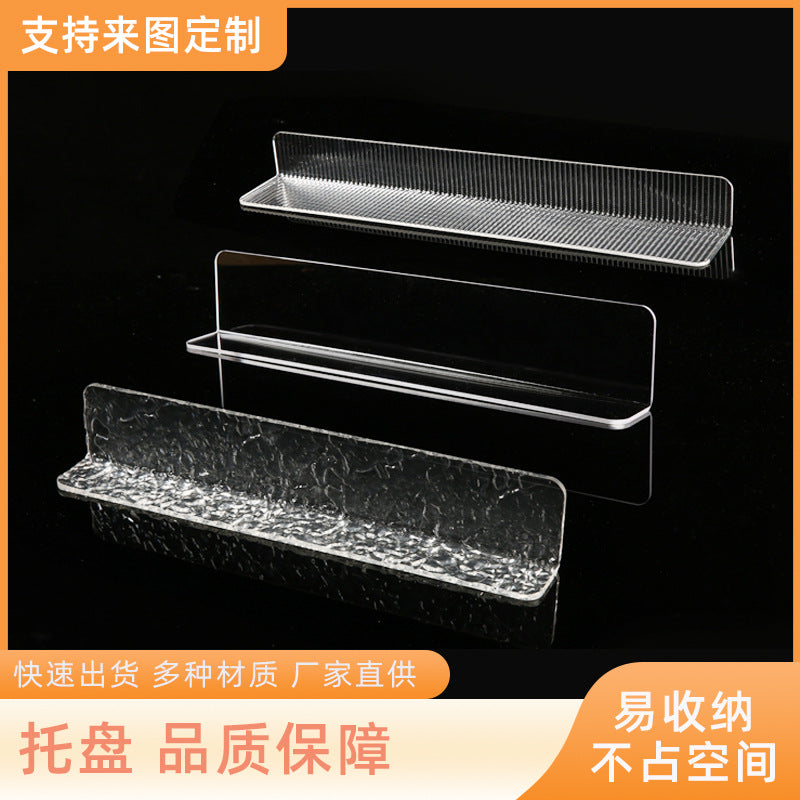 Acrylic L-Shaped Shelf for Bathroom Mirror Cabinets and Vanity Storage