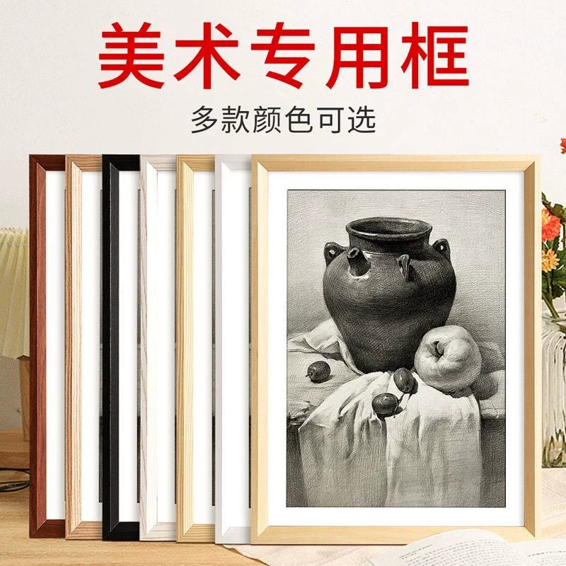 Aluminum Alloy Sketch Photo Frame with Mat for A3 A4 4K 8K Art Display, Wall Mount or Tabletop