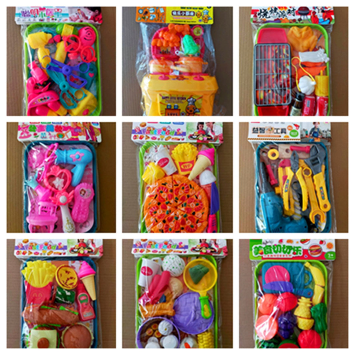 Kids Pretend Play Kitchen Food Cutting Toy Set for Girls