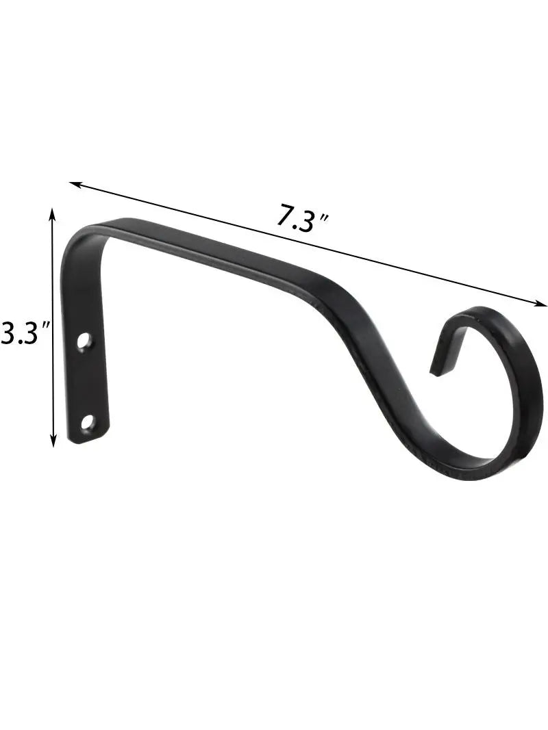 7.3-inch Rustic Iron Wall Hook for Lanterns, Planters, and Coats