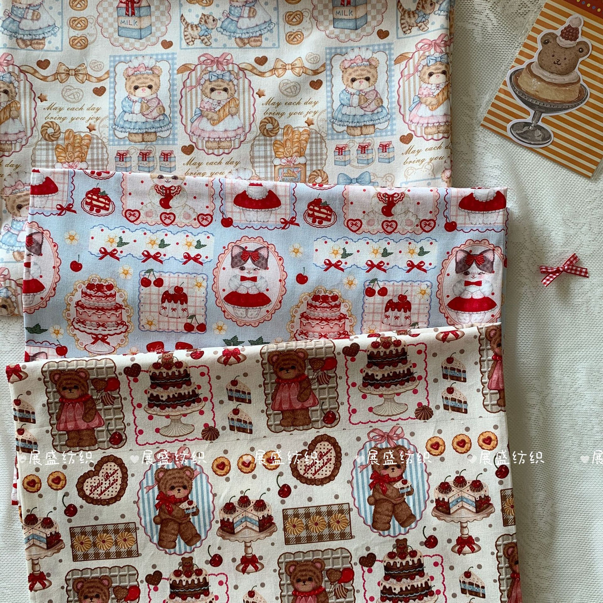 Pure Cotton 40s Poplin Digital Print Fabric for Lolita Dresses & Kids' Clothing
