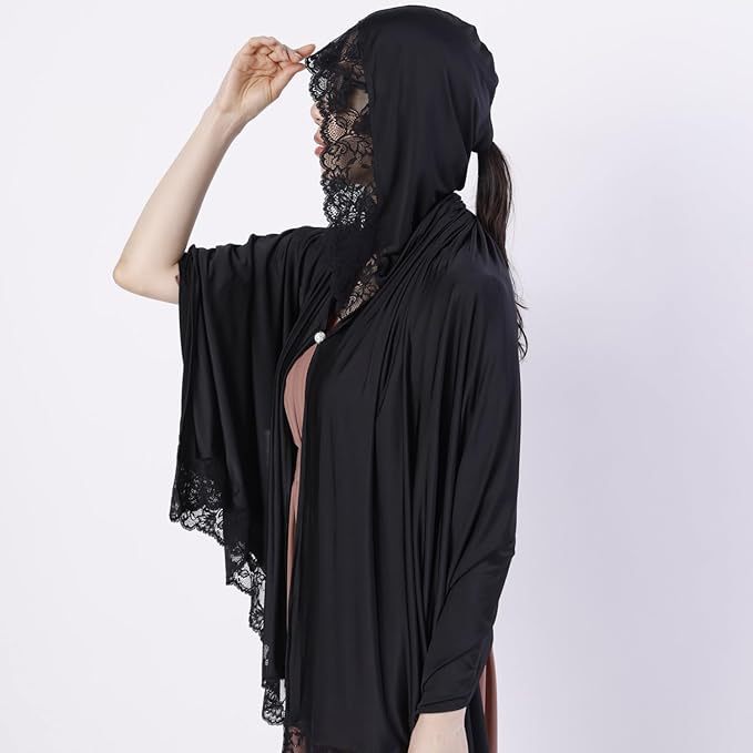 Japanese Style UV Protection Cooling Shawl with Hat and Magnetic Buckle
