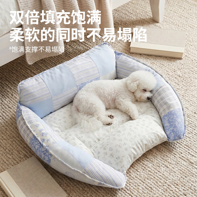 Pet Bed for Small Dogs and Cats, All-Season Washable, Scratch-Resistant, Soft and Comfortable