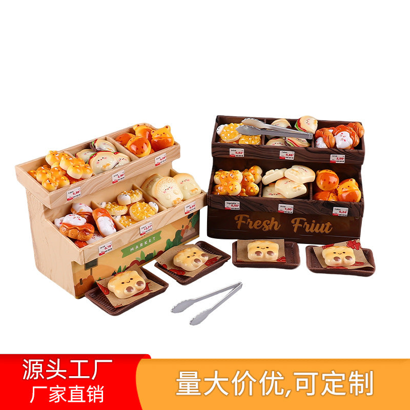 Miniature Bakery Dessert Display Set for Dollhouse