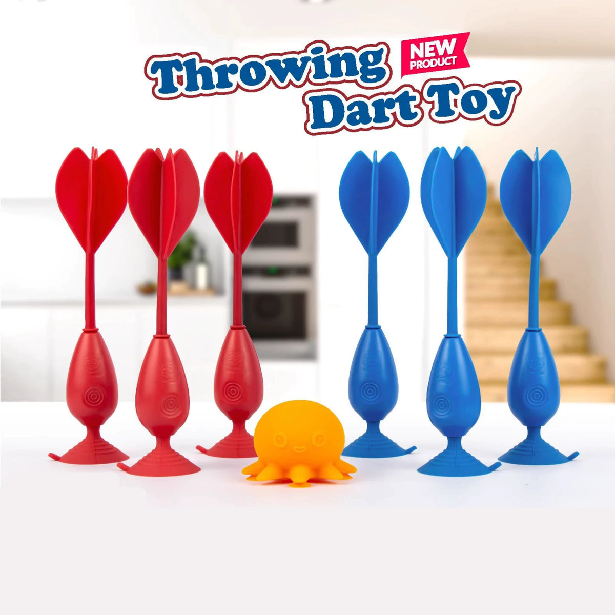 Silicone Suction Cup Dart Game Set for Kids & Adults - Sensory Focus & Hand-Eye Coordination Toy