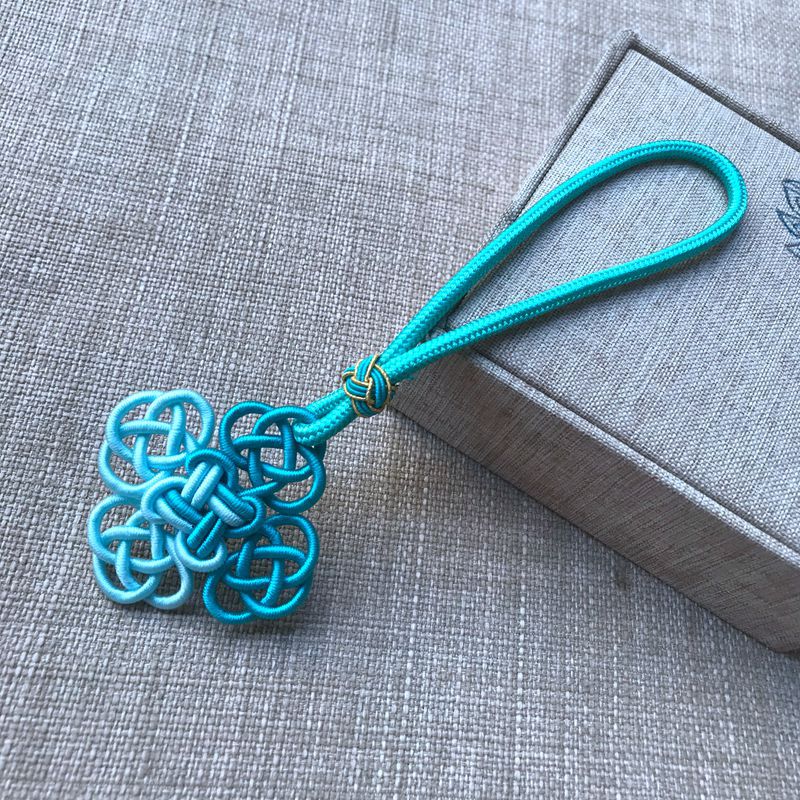 Hand-Woven Auspicious Chinese Knot Tassel Pendant with Agate Jade Beads for Home Decor