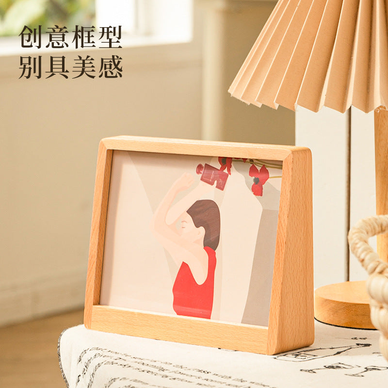 Trapezoid Acrylic Double-Sided Photo Frame for Display and DIY Art