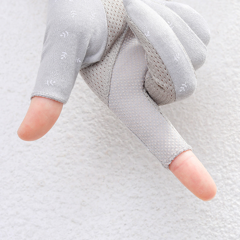 Women's UV Protection Fingerless Touchscreen Gloves for Driving and Cycling