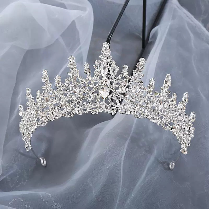 Birthday Crown Tiara for Adults, Bridal Wedding Headpiece, Princess Hair Accessory