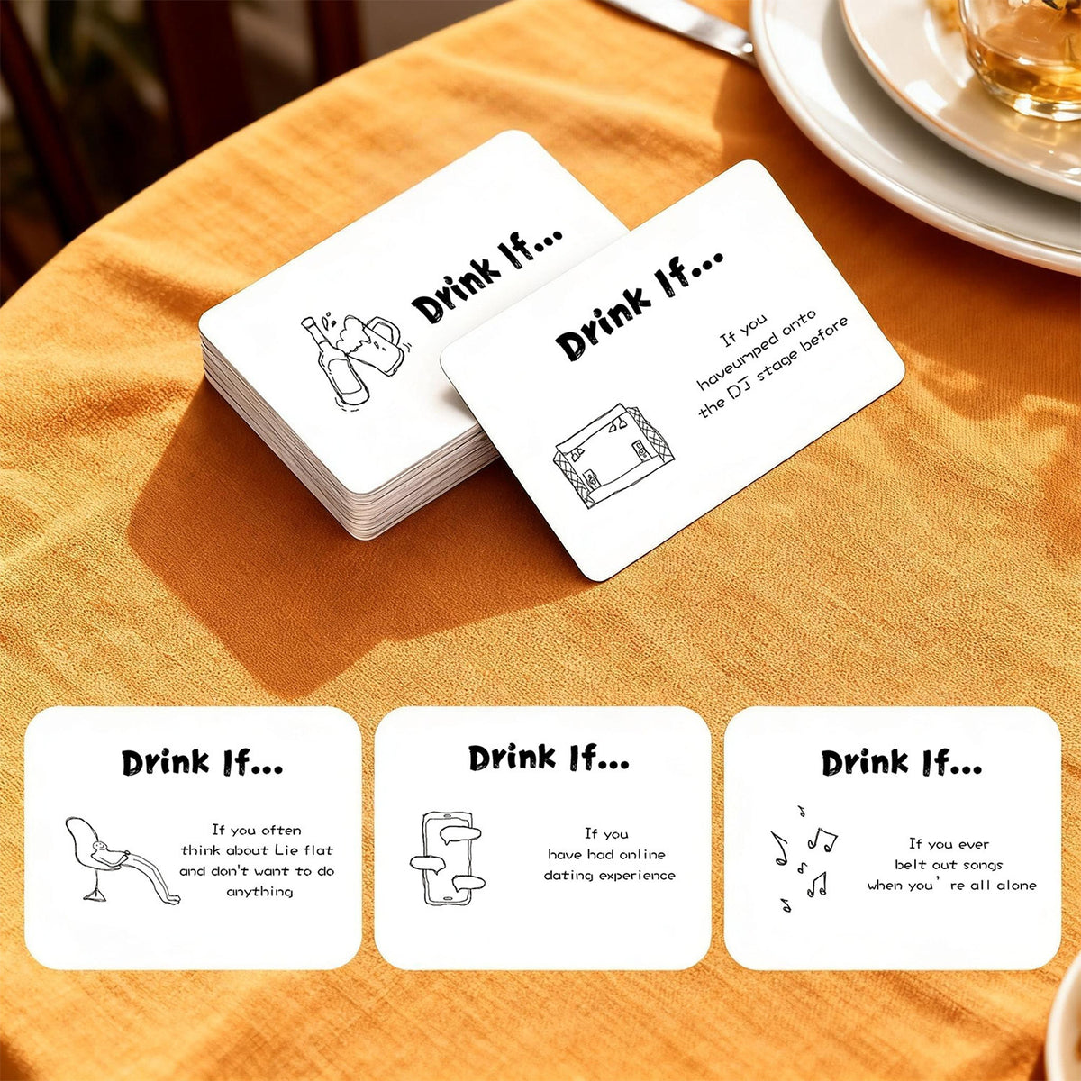 100-Card English Party Drinking Game Set