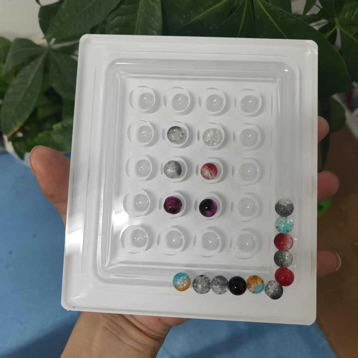 Acrylic Bead Display Tray for DIY Bracelets and Jewelry