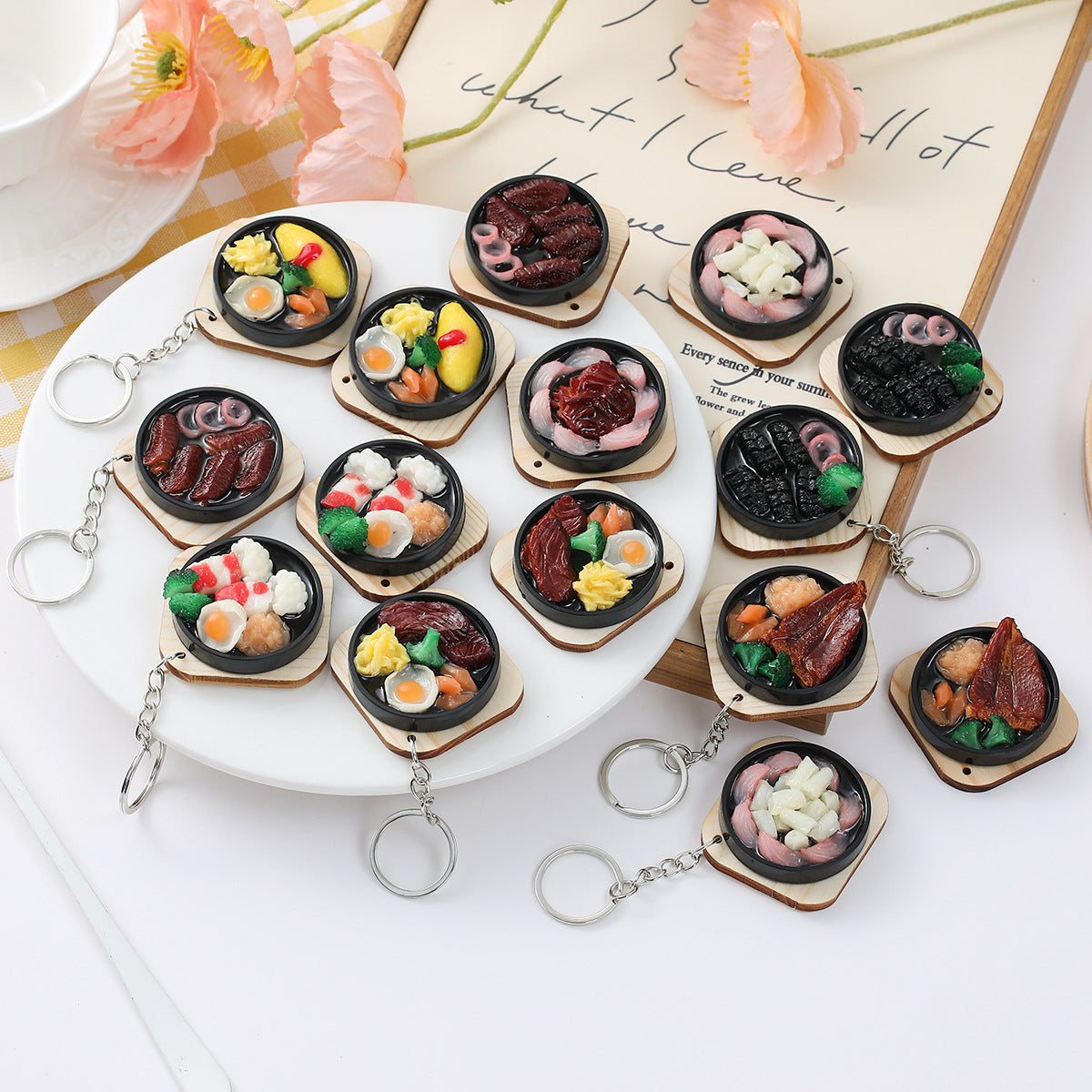 Realistic Teppanyaki Food Keychain