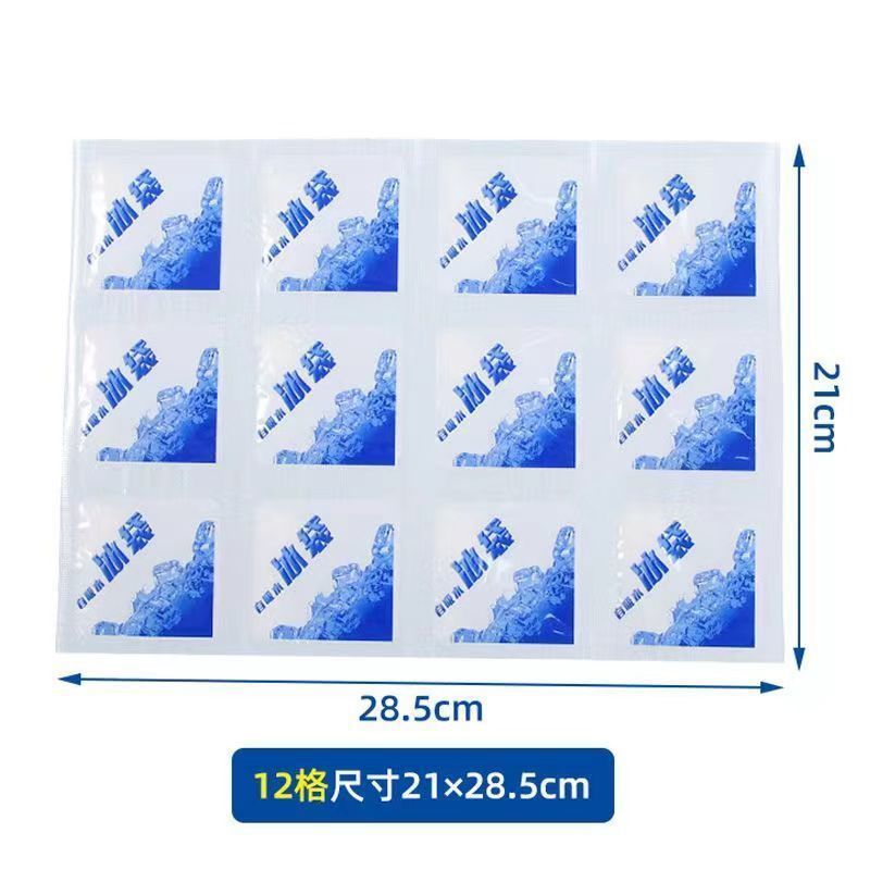 Self-Absorbing Reusable Ice Pack Sheets for Food and Beverage Transport