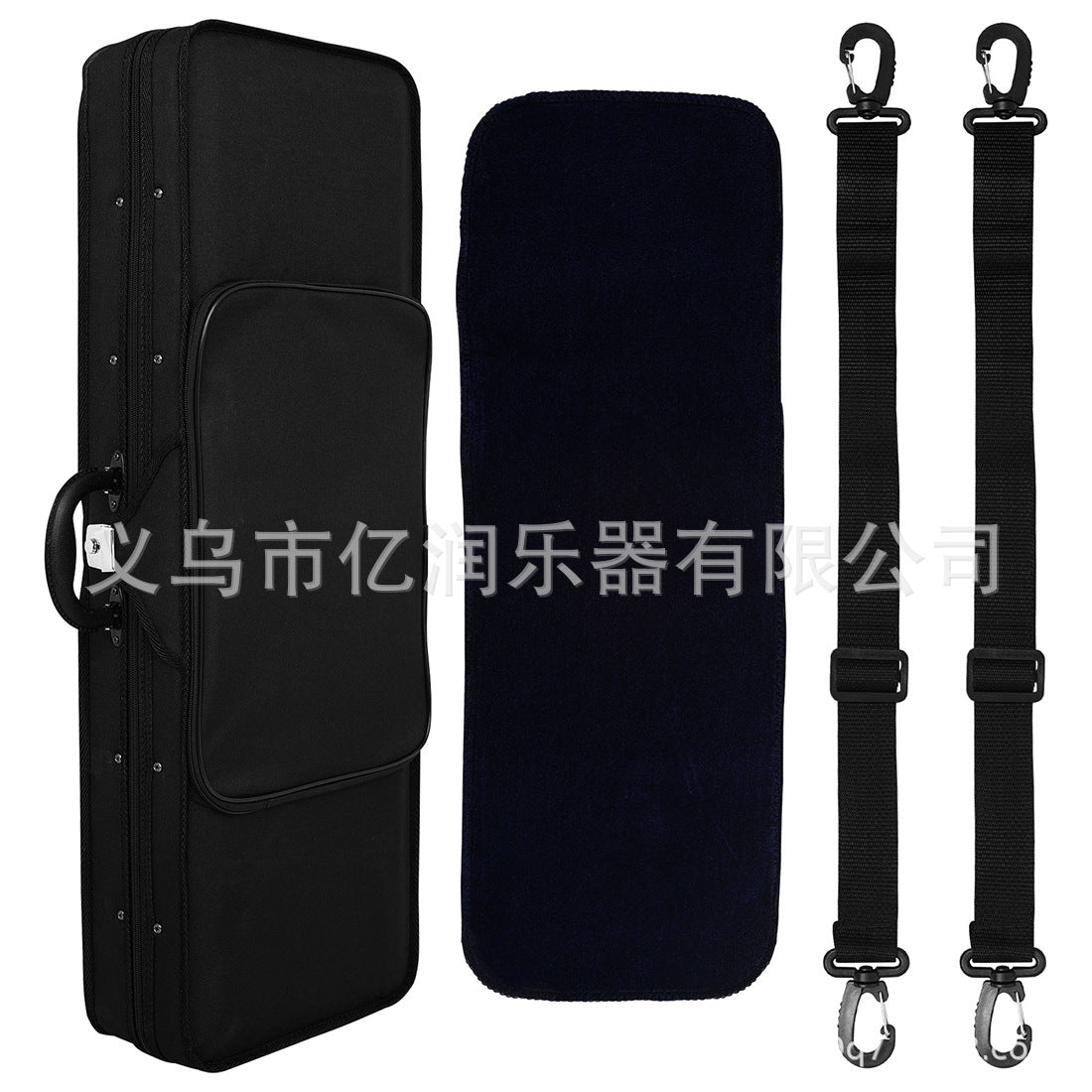 Violin Case with Hygrometer, Oxford Cloth, Large Capacity, Double Shoulder Straps