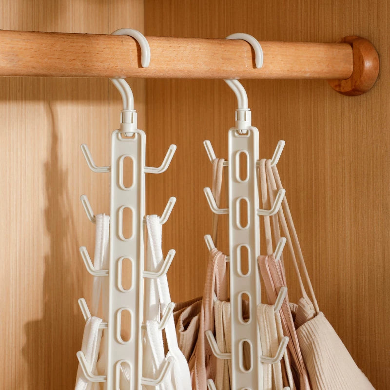 Multi-layer Rotating Hanger for Scarves, Belts, and Stockings - Closet Organizer
