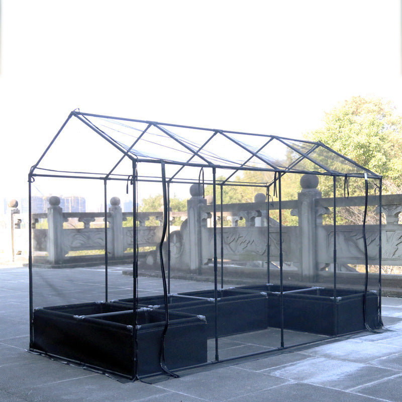 Greenhouse Grow Tent with Steel Frame for Plants, Flowers, and Vegetables - Sunshade, Insect-Proof, Rainproof