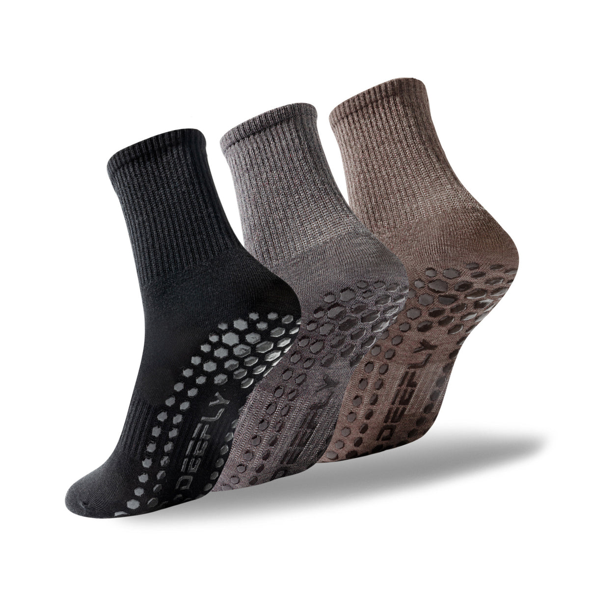 Mid-Calf Non-Slip Yoga Pilates Socks for Women