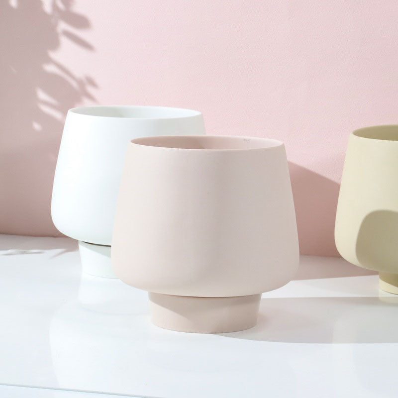 Nordic Ins Style Ceramic Planter Pot with Saucer for Succulents and Home Decor